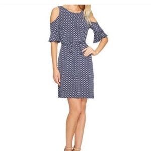 Donna Morgan Open-shoulder Midi Dress with Belt Size 6
